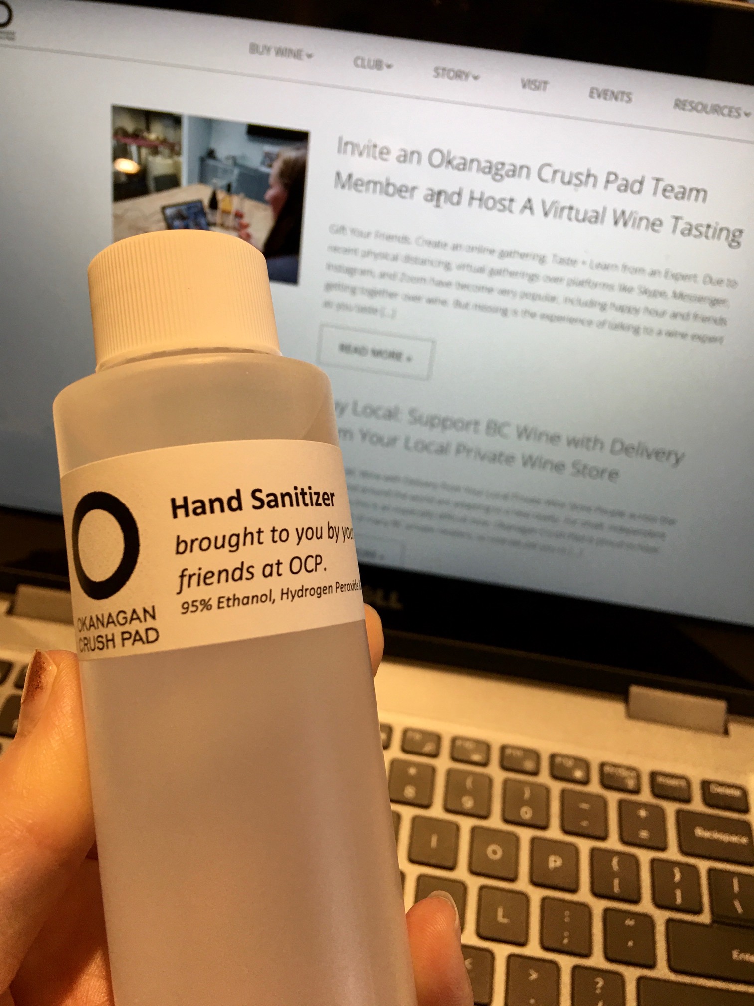 Okanagan Crush Pad hand sanitizer